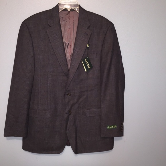 Lauren Ralph Lauren Charcoal Plaid Blazer…